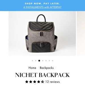 Minkee blue Nichet backbag w/ cooler and shoe bag